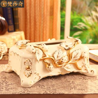 The master bedroom adornment is placed ceramic tissue box creativity European - style key-2 luxury living room table cartons of tea table decorations