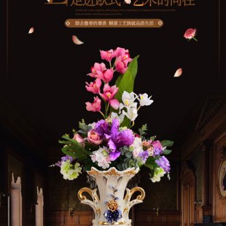Jingdezhen ceramic vase furnishing articles landing of large modern Chinese style household porcelain flower arranging idea gourd wine accessories - 556180906601