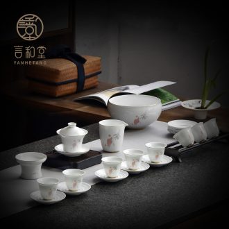 And hall of kung fu tea sets ceramic tureen tea cups of tea to wash cup of a complete set of Japanese contracted small gift boxes