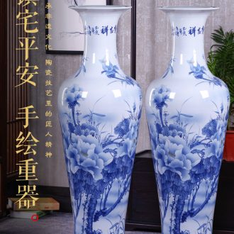 Jingdezhen ceramics of large vase furnishing articles large flower arranging the sitting room of Chinese style household adornment hand - made of porcelain - 606278438231