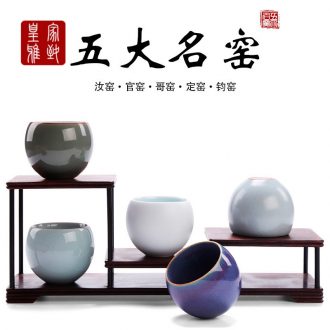 Royal elegant five ancient jun drum glass ceramic cups kung fu tea cup tea cup sample tea cup