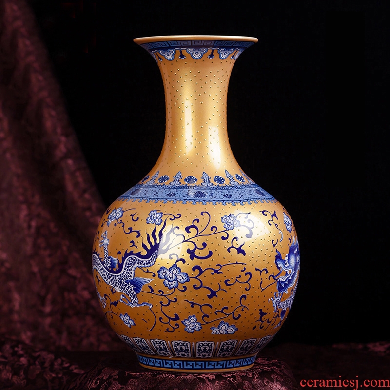 Jingdezhen ceramics modern Chinese style household act the role ofing is tasted colored enamel sitting room big vases, flower, TV ark, furnishing articles