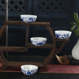 Large pu-erh tea cups of jingdezhen ceramic teacups hand-painted porcelain single sample tea cup kung fu tea tea cup under the glaze