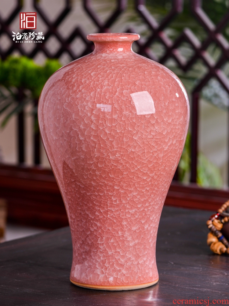 Jingdezhen ceramics flower vase creative archaize sitting room adornment new Chinese style household TV ark furnishing articles