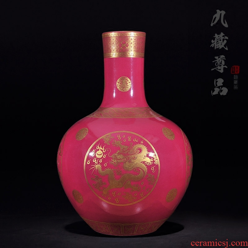 Jingdezhen ceramics antique hand - made to the see colour red dragon tree craft jewelry contracted and fashionable sitting room furnishing articles