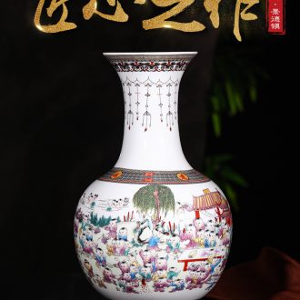 European vase landing place large flower arrangement sitting room ceramics high TV ark, home decoration new Chinese vase - 591699843386