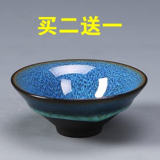 Jingdezhen sample tea cup built red glaze kiln ceramic kung fu tea tea set small purple sand cup bowl hat