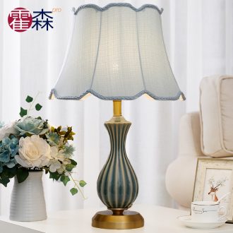 Ceramic lamp bedroom full copper lamps and lanterns of American home sitting room TV ark of the head of a bed the study desk lamp light sweet got connected