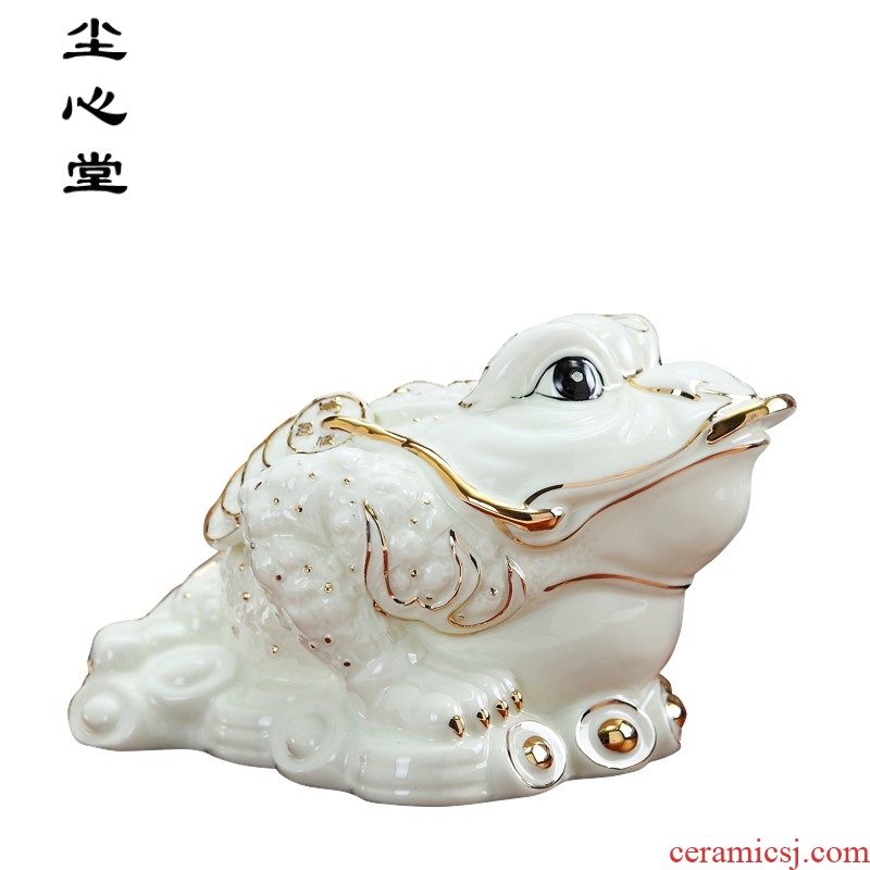 Dust heart new ceramic maxim inlaying toads furnishing articles household act the role ofing is tasted golden cicada tree toad opening gifts wind