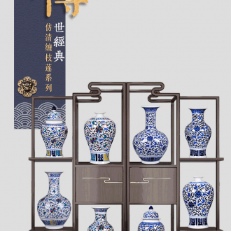 Jingdezhen ceramics manual hand - made bright future of large blue and white porcelain vase sitting room hotel decoration furnishing articles - 593391485650