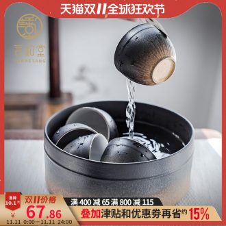 Tianyu tea to wash the tea taking and hall kung fu tea set ceramic XiCha Japanese zen domestic large water wash water jar