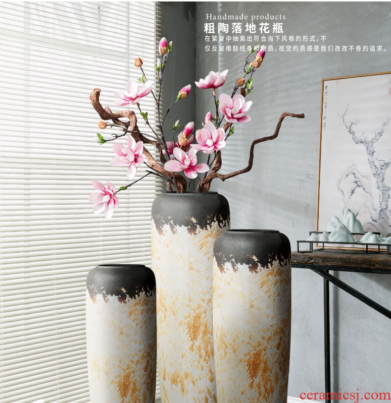 Jingdezhen ceramics red a thriving business large vases, new Chinese style living room porch ark adornment furnishing articles - 591439253998