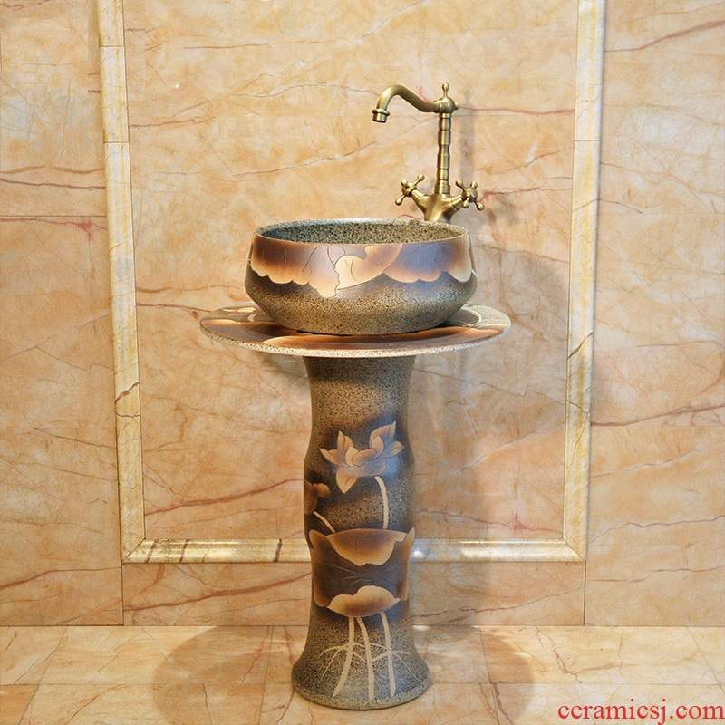 Pillar basin ceramic column type lavatory sink basin of Pillar type column the pool that wash a face a whole home floor