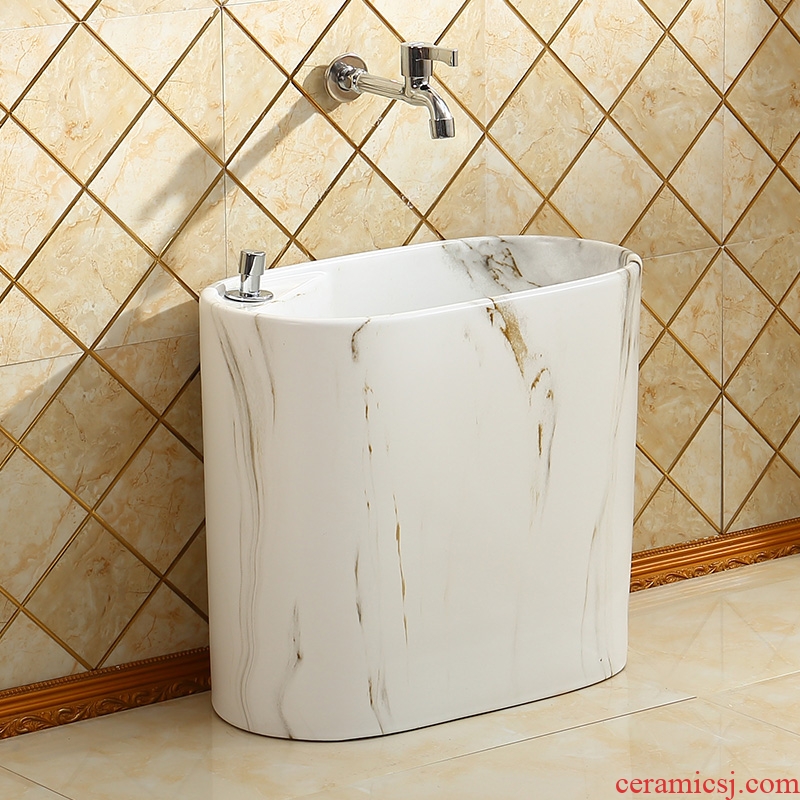 Ceramic toilet household balcony mop pool floor mop pool marble mop basin to wash the mop pool