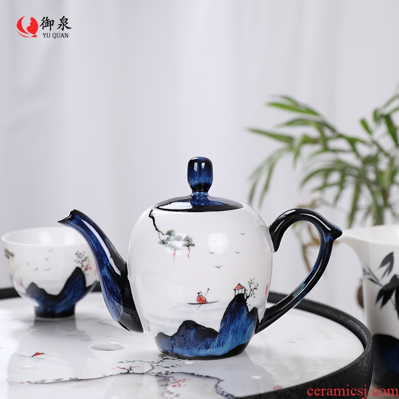 Imperial springs, hand - made ceramic little teapot household of Chinese style of filter tea Japanese single pot of kung fu tea tea kettle