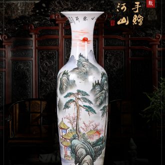 Jingdezhen ceramics powder enamel peony flowers precious gourd of large vases, modern Chinese style household furnishing articles - 599191503176