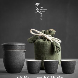 Evan ceramic portable kung fu tea set contracted to crack a pot of three is suing travel ceramics