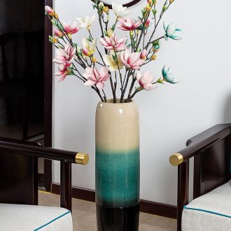 Jingdezhen ceramics three - piece vase furnishing articles flower arrangement of Chinese style porch decoration home decoration large sitting room - 585798331157
