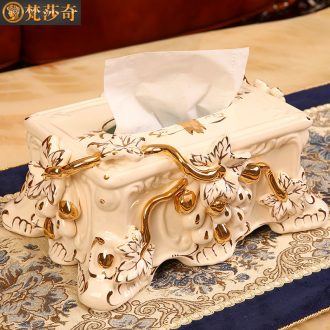 Vatican Sally 's ceramic tissue box key-2 luxury European - style household smoke box sitting room tea table decorations furnishing articles wedding gift