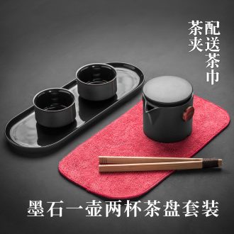 Evan ceramic kung fu tea sets the teapot teacup contracted office dry foam plate of a complete set of small Japanese ceramics
