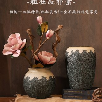 New Chinese style tianhai jingdezhen blue and white porcelain vase high temperature ceramic vases, large flower arranging furnishing articles clear soup WoGuo - 581222940551