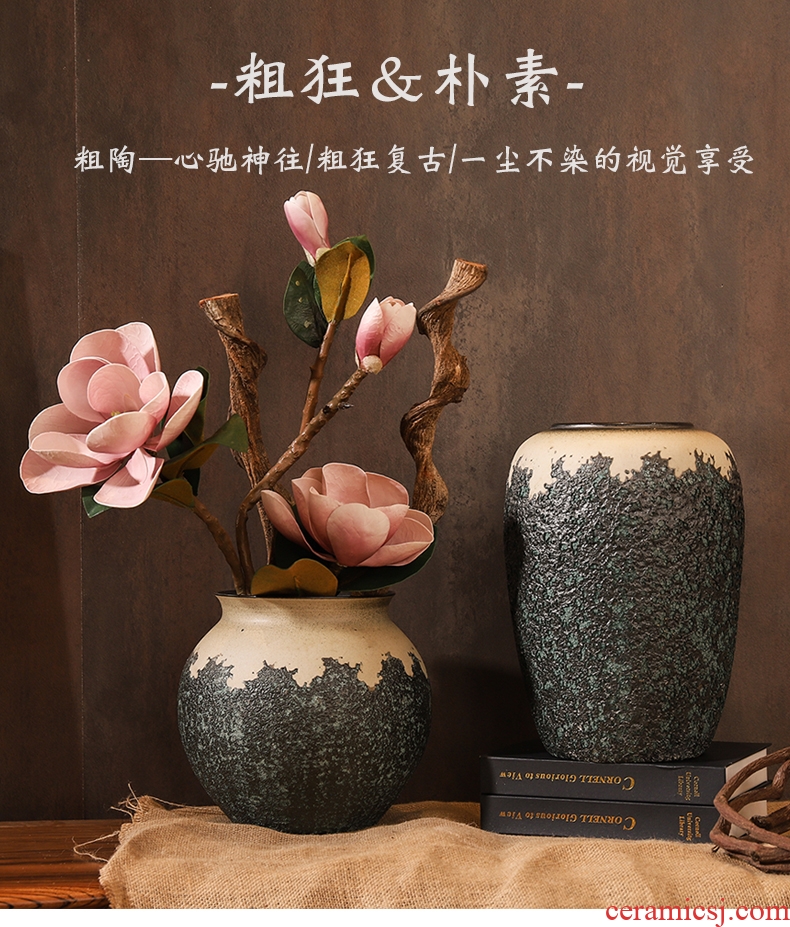 Crystal glaze of jingdezhen ceramics handicraft furnishing articles to decorate the sitting room of large vase household flower arranging office - 581222940551