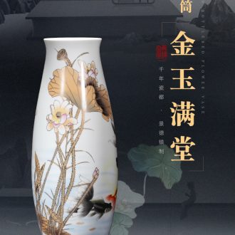 Jingdezhen ceramic celebrity master hand draw large vases, Chinese style household adornment hotel villa handicraft furnishing articles - 596813347408