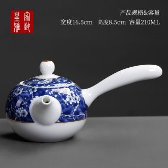 5 side Royal elegant blue and white porcelain ceramic teapot kung fu tea tea filter with single pot of large