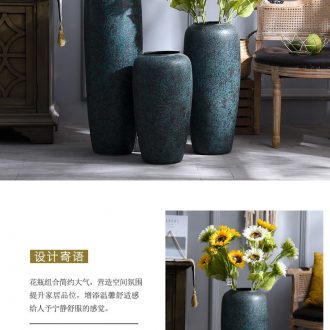 Jingdezhen ceramic big vase decoration to the hotel villa furnishing articles sitting room be born heavy large red flower implement porch - 603349256774