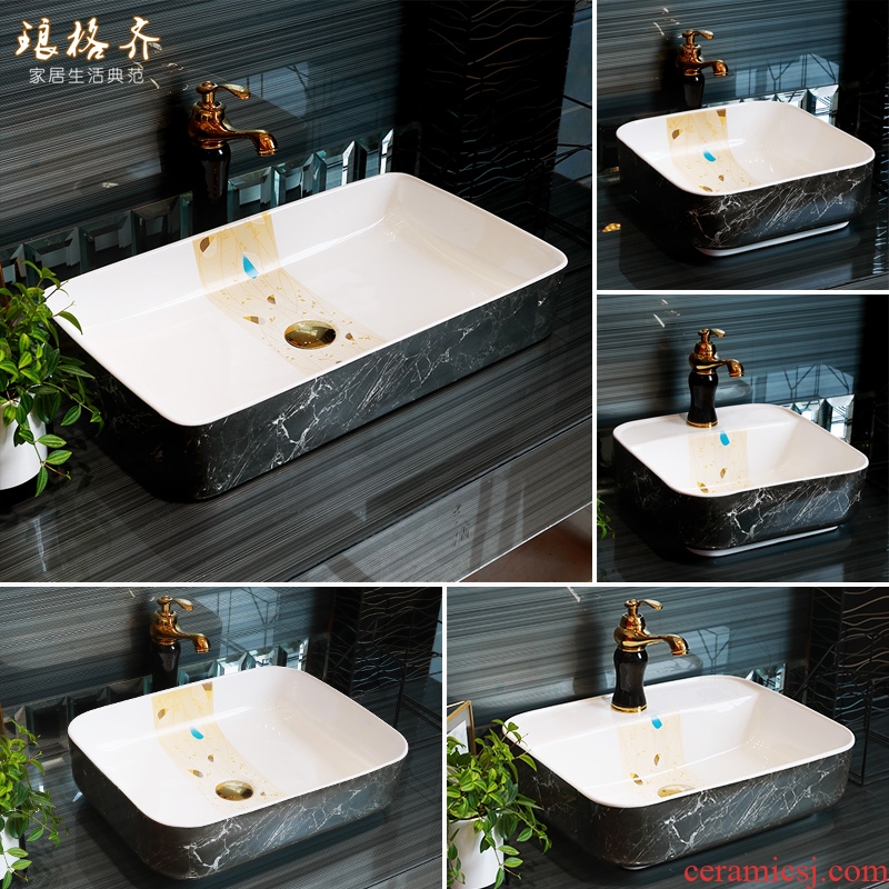 The stage basin sink ceramic home for wash face basin bathroom sink northern art rectangular basin