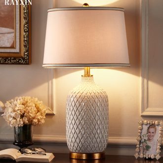 American modern lamp contracted and contemporary bedroom berth lamp European creative ceramic sitting room study warm light the lamp that shield an eye