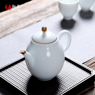 Royal fountain paint ceramic teapot household kung fu tea set contracted belt filter single pot of Japanese small tea