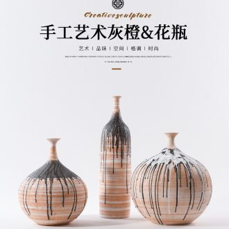 Jingdezhen ceramic European vase in the sitting room is I and contracted large furnishing articles dried flower vases, pottery vases, modern - 600947398059