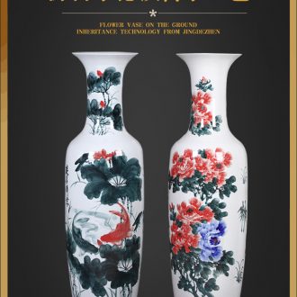 Jingdezhen ceramic landing big vases, new Chinese style hotel, villa decoration furnishing articles between example flower decoration in the sitting room - 566960082364