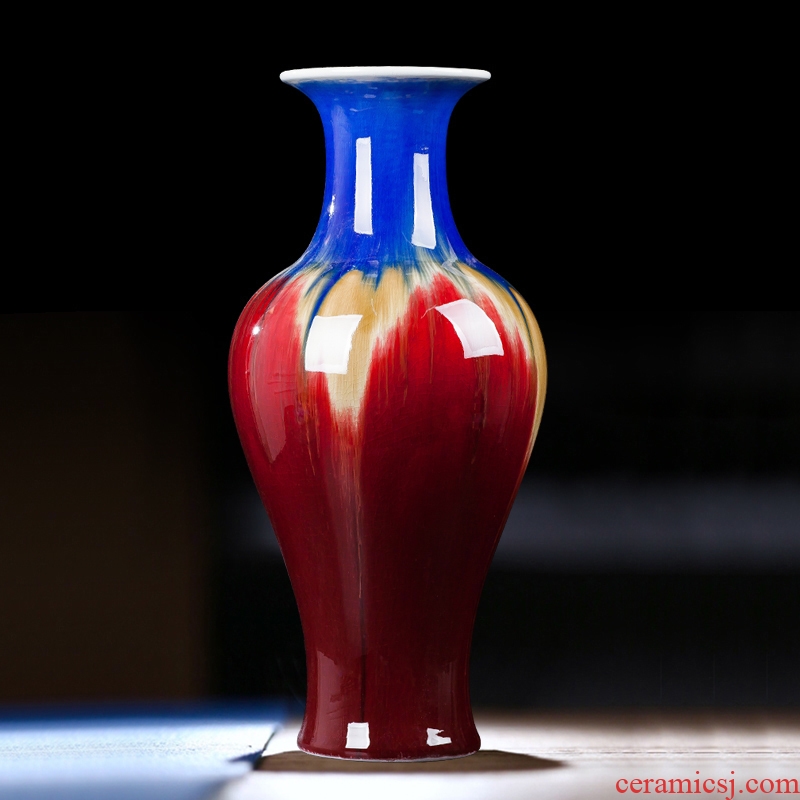 Contracted and I jingdezhen chinaware big vase flower arrangement, household decoration wine porch decoration furnishing articles