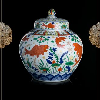 Better sealed up with jingdezhen ceramic big vase furnishing articles sitting room hand - made Chinese antique blue and white porcelain home decoration - 576297584683