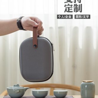 Kung fu crack cup a second cup of tea pot pot portable is suing ceramic tea set travel suit custom logo