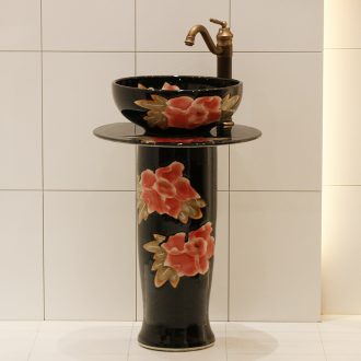 Jingdezhen ceramic art basin bathroom sinks the post sink balcony sink one - piece stage basin