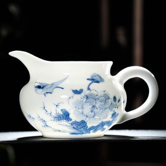 Hand-painted under glaze color porcelain jingdezhen kung fu tea accessories ceramics fair mug of tea sea manual portion evenly cup of tea