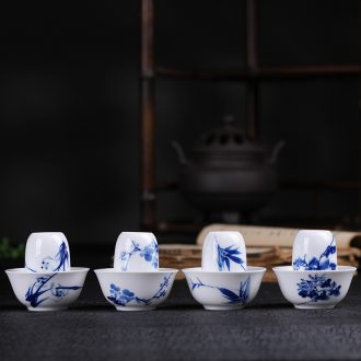 Jingdezhen ceramic fragrance-smelling cup hand-painted kung fu tea smelling tea tea flower sijunzi sample tea cup single