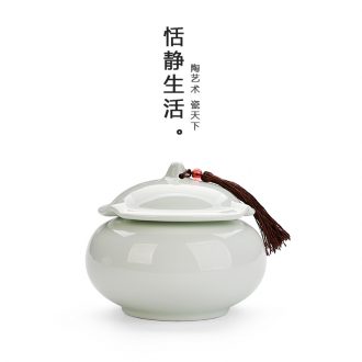 Quiet life ceramic seal pot tea caddy fixings empty box gift box, black tea, green tea tea pot