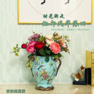 Jingdezhen ceramics, vases, flower arrangement of Chinese style household furnishing articles, the sitting room porch ark decoration large TV ark - 569011626042