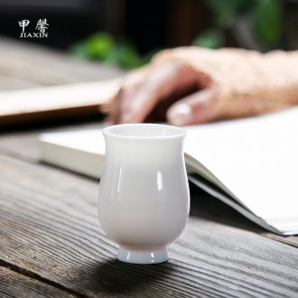 JiaXin dehua white porcelain, Keats fragrance-smelling cup ceramic kung fu tea cups individual cup of jade porcelain master cup