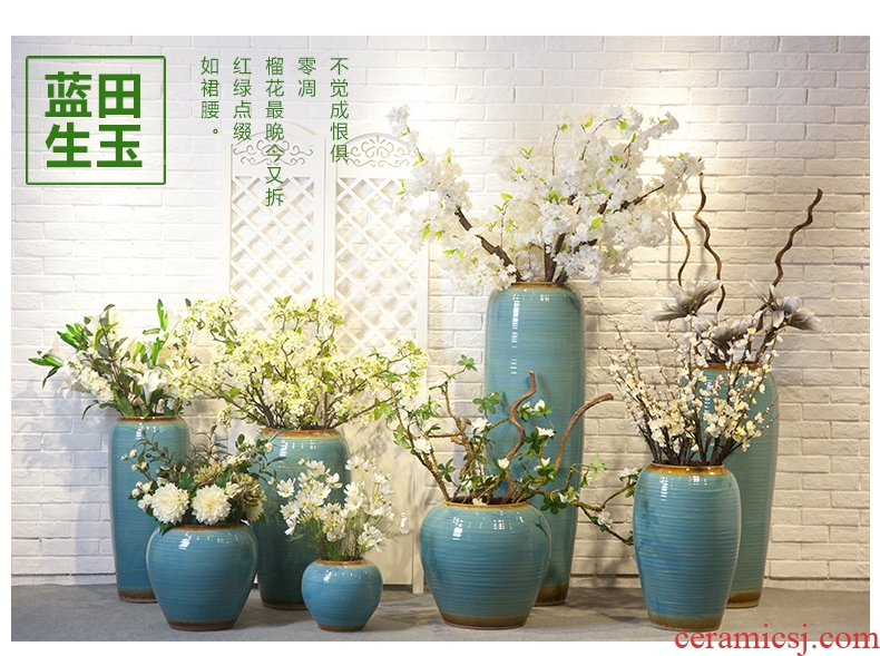 Jingdezhen ceramics of large vase furnishing articles sitting room hotel large new Chinese style household adornment TV ark - 548536998176