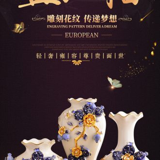 Jingdezhen ceramic flower vases home sitting room American big vase porch - 557598046832 Chinese vases, flower arranging flowers