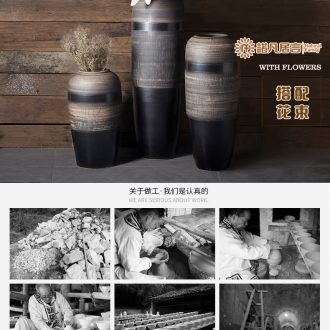 Jingdezhen of large vases, the sitting room porch place Chinese up flower flower implement hotel ceramic decoration - 570389413928