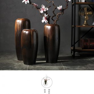 Postmodern contracted checking ceramic creative hand - made belly vases, new Chinese style living room table bookcase furnishing articles - 566902717793
