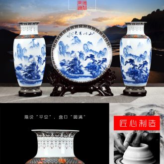 Jingdezhen ceramic vase landing large modern contracted household dry flower arranging flowers sitting room porch decoration furnishing articles - 564492408773