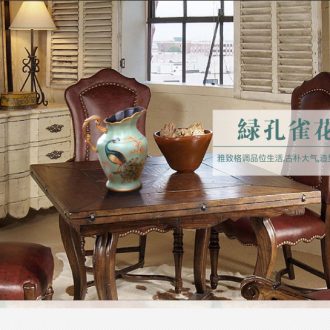 Jingdezhen ceramics of large vases, large crystal glaze peony hotel villa sitting room adornment is placed - 22199731327