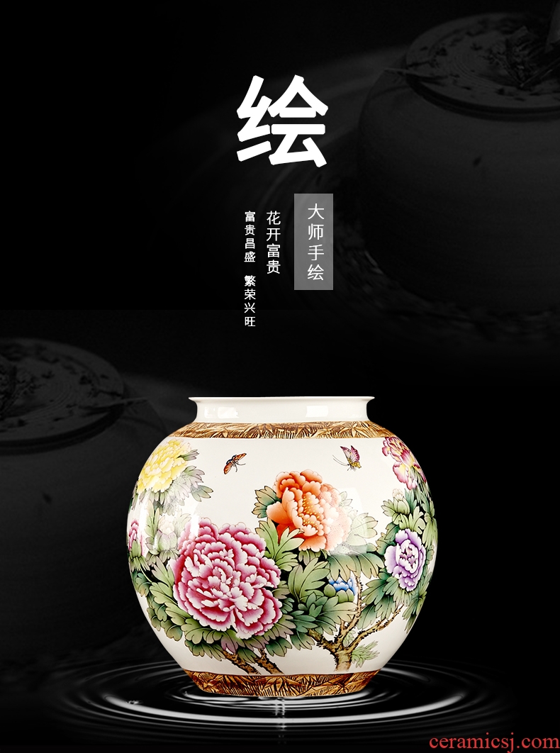 Jingdezhen ceramics big blue and white porcelain vase splendid sunvo hotel decoration sitting room place large landing - 564004211479